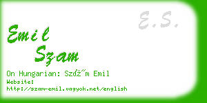 emil szam business card